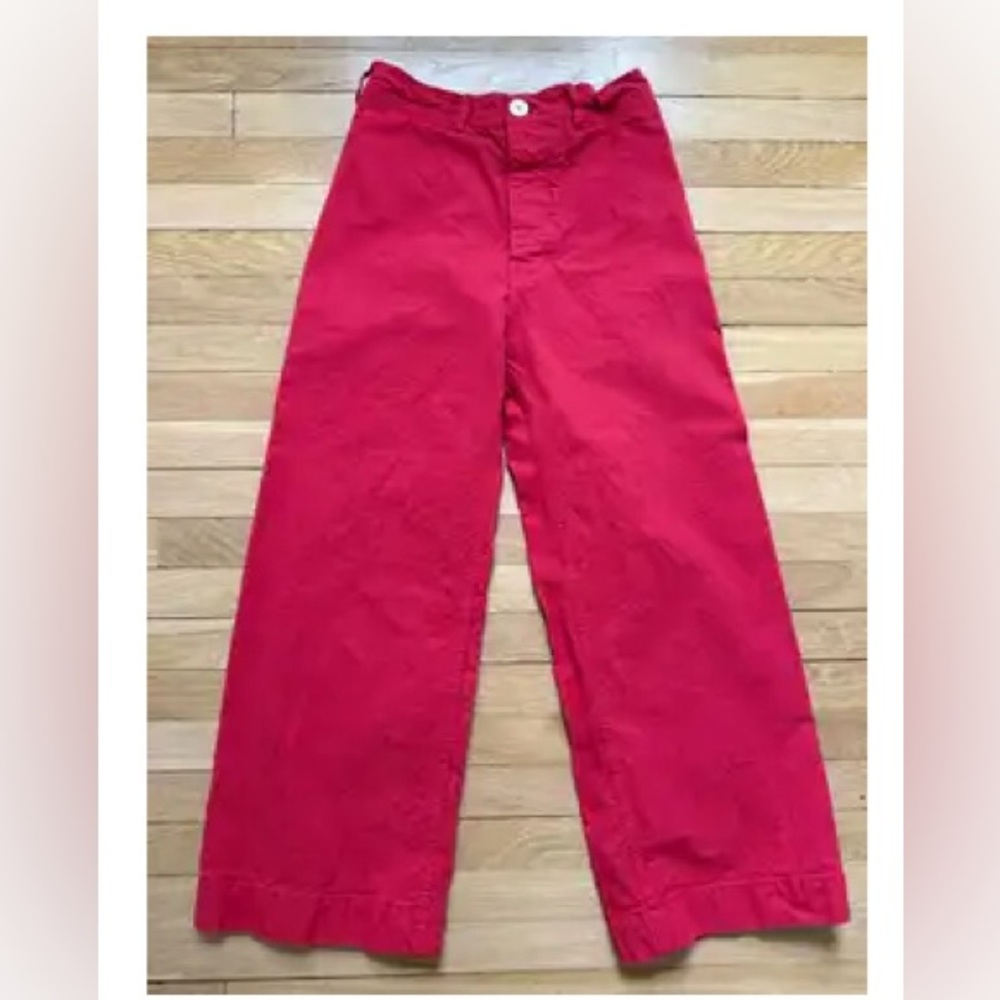 Jesse Kamm cherry red sailor pants SIZE 10